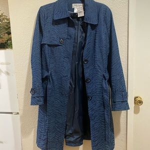 NWT Helene Berman London patterned Trench Coat